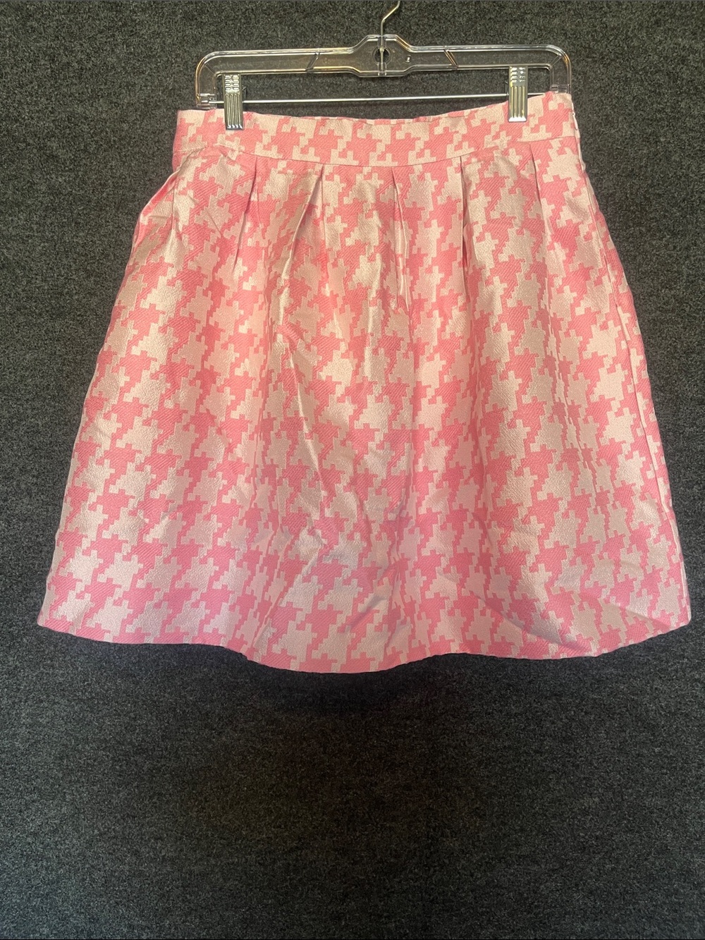 Free Assembly Houndstooth A-Line Pleated Skirt